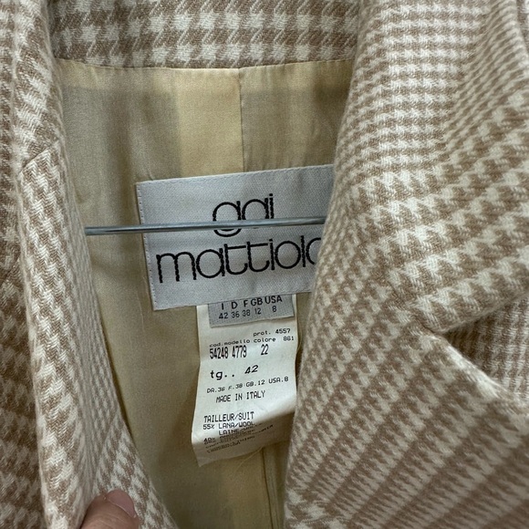 Gai Mattiolo Made in Italy Wool Angora Cashmere Blazer Jacket Women’s Size 8 - Picture 4 of 6